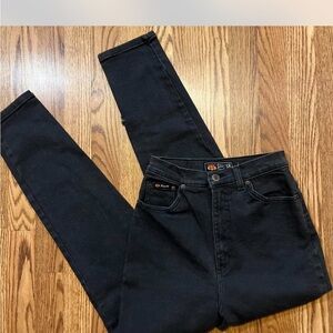 Vintage Route 66 charcoal grey highwaist straight jeans